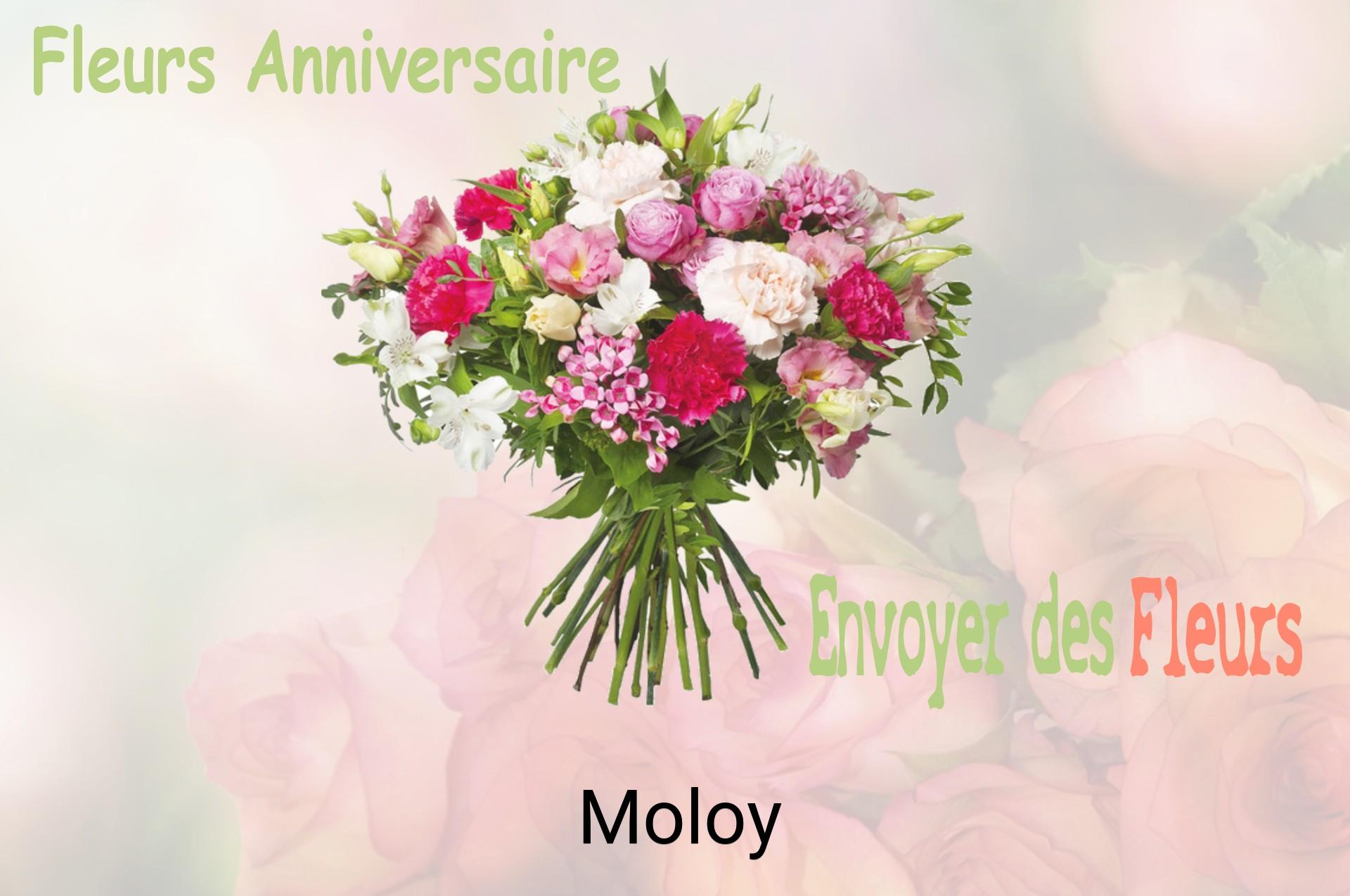 Bouquet de fleurs d’anniversaire livré à Moloy